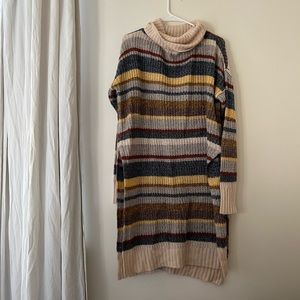 Like New, long By Together, stripe sweater with high slit size M/L